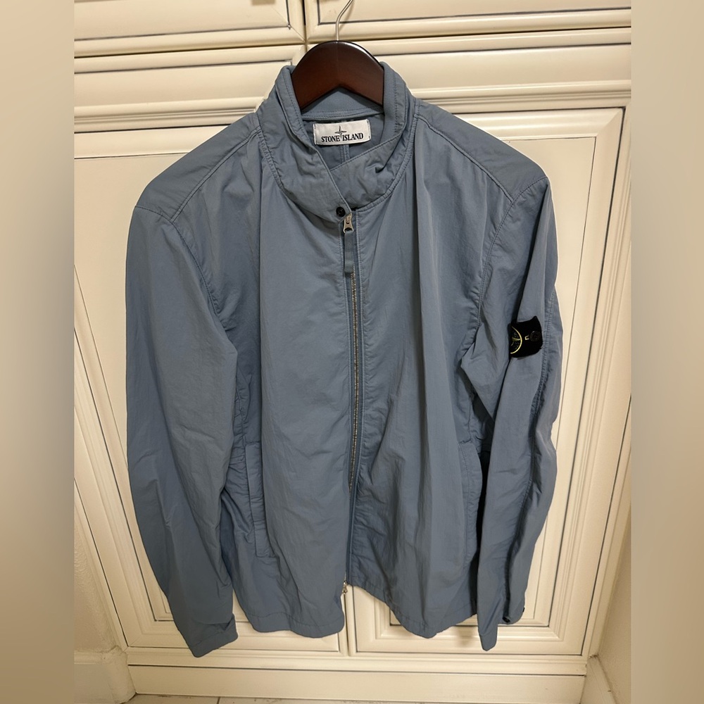 Stone Island Sky Blue Zip-Up Jacket Size XL
